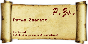 Parma Zsanett névjegykártya